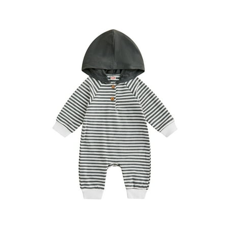 Bagilaanoe Newborn Baby Boy Girl Hooded Jumpsuit Striped Long Sleeve Bodysuit 3M 6M 12M 18M 24M Infant One Piece Romper
Bagilaanoe Newborn Baby Boy Girl Hooded Jumpsuit Striped Long Sleeve Bodysuit 3M 6M 12M 18M 24M Infant One Piece Romper