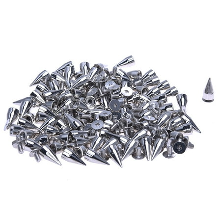 100 X Supports spikes rivets 14mm ball silver bag / shoes / gloves