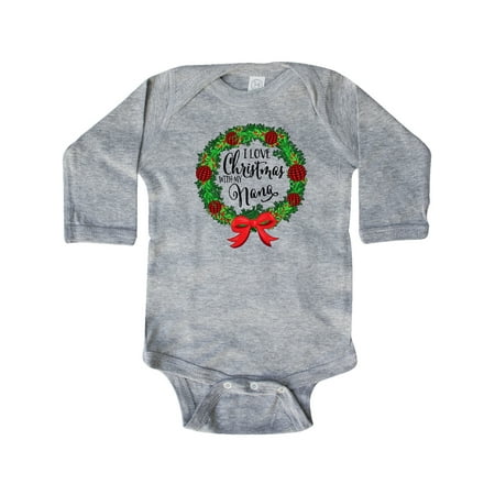 Inktastic I Love Christmas with My Nana Wreath Gift Baby Boy or Baby Girl Long Sleeve Bodysuit
Inktastic I Love Christmas with My Nana Wreath Gift Baby Boy or Baby Girl Long Sleeve Bodysuit