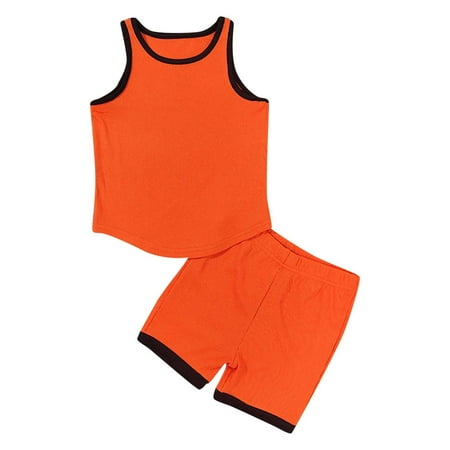 Toddler Boys Girls Sleeveless Clothing Children Kids Pajamas Solid Color Vest Tops Shorts 2pcs Sets Outfits Child Clothing Streetwear Dailywear Outwear
Toddler Boys Girls Sleeveless Clothing Children Kids Pajamas Solid Color Vest Tops Shorts 2pcs Sets Outfits Child Clothing Streetwear Dailywear Outwear