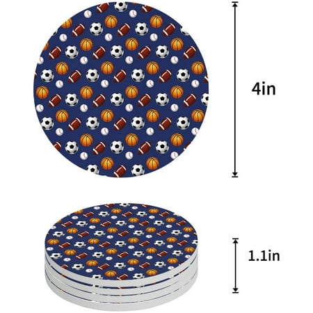 KXMDXA Baseball Set of 4 Round Coaster for Drinks Absorbent Ceramic Stone Coasters Cup Mat with Cork Base for Home Kitchen Room Coffee Table Bar Decor
KXMDXA Baseball Set of 4 Round Coaster for Drinks Absorbent Ceramic Stone Coasters Cup Mat with Cork Base for Home Kitchen Room Coffee Table Bar Decor