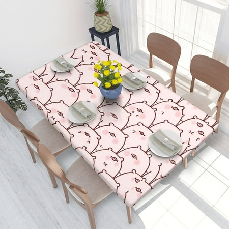 Home Deluxe Tablecloth Cute Cartoon Pig Seamless Art Waterproof Elastic Rim Edged Table Cover- For Christmas Parties And Picnics 4ft
Home Deluxe Tablecloth Cute Cartoon Pig Seamless Art Waterproof Elastic Rim Edged Table Cover- For Christmas Parties And Picnics 4ft