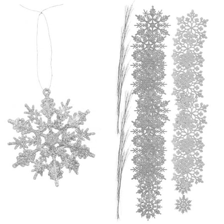 NUOLUX 36pcs Christmas Decorative Snowflake Pendants Christmas Tree Ornaments Home Decor