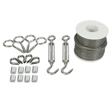 Garden Wire Rope/Outdoor String Light Suspension Kit 15M 3mm Stainless Steel Cable Rope with Clips Tensioner Turnbuckles
Garden Wire Rope/Outdoor String Light Suspension Kit 15M 3mm Stainless Steel Cable Rope with Clips Tensioner Turnbuckles