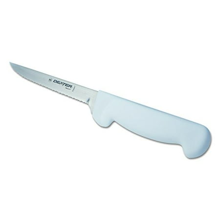 Dexter P94847 Basics 6 Scalloped Utility Knife White Handle