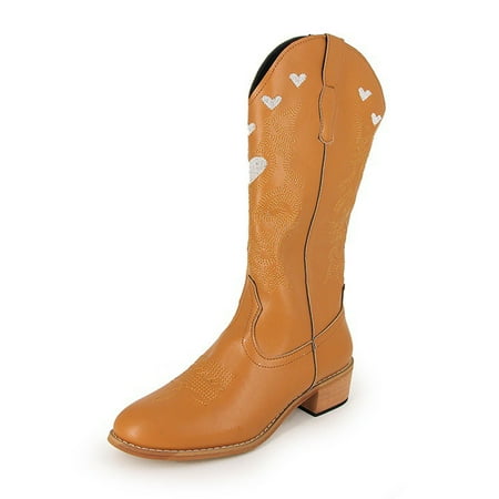 UKAP Ladies Vintage Shoes Embroidered Western Cowgirl Boots Wide-Calf Mid-Calf Boot Fashion Outdoor Chunky Heel Casual Brown 9
UKAP Ladies Vintage Shoes Embroidered Western Cowgirl Boots Wide-Calf Mid-Calf Boot Fashion Outdoor Chunky Heel Casual Brown 9