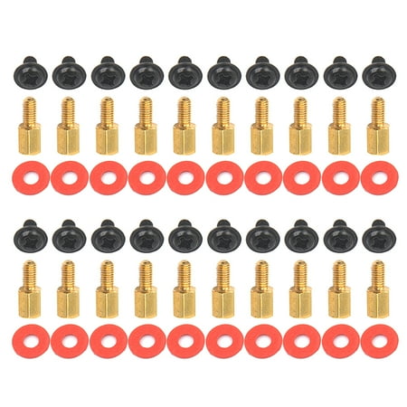 ZENTREE 20xScrew+20x Motherboard Riser +20x Washer) 6.5mm 6-32-M3 Computer Golden Motherboard Riser+Silver Screws + Red Washers
ZENTREE 20xScrew+20x Motherboard Riser +20x Washer) 6.5mm 6-32-M3 Computer Golden Motherboard Riser+Silver Screws + Red Washers