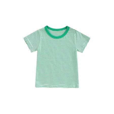 Kids T-Shirt Striped Round Neck Short Sleeve Casual Tops Pullover Summer Outfit for Girls Boys 1-6 Years
Kids T-Shirt Striped Round Neck Short Sleeve Casual Tops Pullover Summer Outfit for Girls Boys 1-6 Years