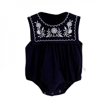 Malisata Infant Baby Girl Sleeveless Bodysuit Embroidered Jumpsuit Summer Navy Wind Clothes Sunsuit Jumpsuit
Malisata Infant Baby Girl Sleeveless Bodysuit Embroidered Jumpsuit Summer Navy Wind Clothes Sunsuit Jumpsuit