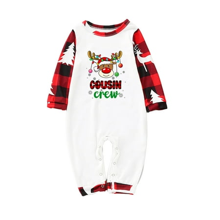 Listenwind Matching Christmas Family Pajamas Set Long Sleeve Cute Cartoon Reindeer Print Raglan Crew Neck Tops + Plaid Long Pants Sleepwear Set/Jumpsuit for Adults/Kids/Baby
Listenwind Matching Christmas Family Pajamas Set Long Sleeve Cute Cartoon Reindeer Print Raglan Crew Neck Tops + Plaid Long Pants Sleepwear Set/Jumpsuit for Adults/Kids/Baby
