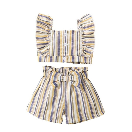 YFPWM Toddler Girl 2 Piece Outfits Sets Infant Toddler Baby Girl Matching Stripe Outfits Sleeveless Top Babysuit Shorts Sister Clothes Yellow 18-24 Months
YFPWM Toddler Girl 2 Piece Outfits Sets Infant Toddler Baby Girl Matching Stripe Outfits Sleeveless Top Babysuit Shorts Sister Clothes Yellow 18-24 Months