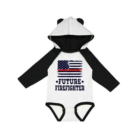Inktastic Future Firefighter USA Gift Baby Boy or Baby Girl Long Sleeve Bodysuit