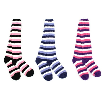 Women s Soft Plush Cozy Warm Plush Microfiber Fuzzy Knee High Multi-Color Stripe Socks - Assortment 7 - 3 Pair Value Pack
Women s Soft Plush Cozy Warm Plush Microfiber Fuzzy Knee High Multi-Color Stripe Socks - Assortment 7 - 3 Pair Value Pack
