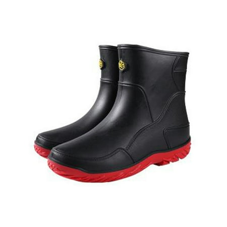 Avamo Men s Garden Shoes Lightweight Waterproof Boot Outdoor Rain Boots Mens Rainboot PVC Slip Resistant Black Red 8
Avamo Men s Garden Shoes Lightweight Waterproof Boot Outdoor Rain Boots Mens Rainboot PVC Slip Resistant Black Red 8