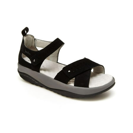 Jambu Womens Sedona Strap Sandals Comfort Black 6.5 Wide (C D W)