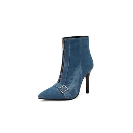 Kesitin Ladies Belt Buckle Pointed Toe Dress Bootie Shoes Business Casual Stiletto Boots Fashion Sexy Heeled Booties Blue 9
Kesitin Ladies Belt Buckle Pointed Toe Dress Bootie Shoes Business Casual Stiletto Boots Fashion Sexy Heeled Booties Blue 9