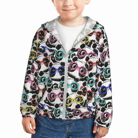 Vsdgher Panda And Glasses Kids Sun Protection Hoodie with Zip Rash Guard Tops Children s Long Sleeve Sun Protection Clothing - 5 Years
Vsdgher Panda And Glasses Kids Sun Protection Hoodie with Zip Rash Guard Tops Children s Long Sleeve Sun Protection Clothing - 5 Years