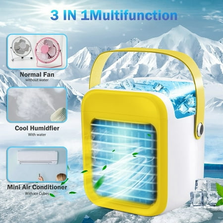 Portable Air Conditioner Fan Rechargeable Evaporative Air Conditioner Fan With 3 Speeds 7 Colors Cordless Personal Air Cooler With Handle For Home
Portable Air Conditioner Fan Rechargeable Evaporative Air Conditioner Fan With 3 Speeds 7 Colors Cordless Personal Air Cooler With Handle For Home