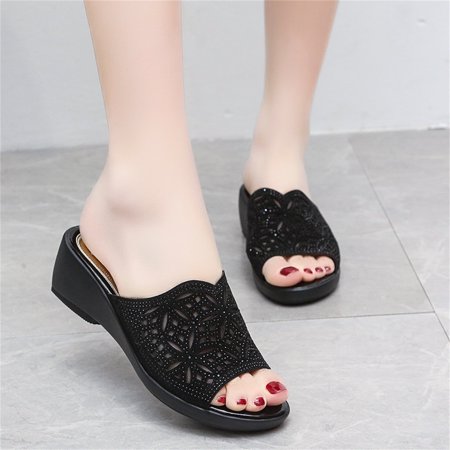 Ykohkofe Fashion Spring And Summer Women Sandals Hollow Rhinestone Open Toe Wedge Slippers
Ykohkofe Fashion Spring And Summer Women Sandals Hollow Rhinestone Open Toe Wedge Slippers