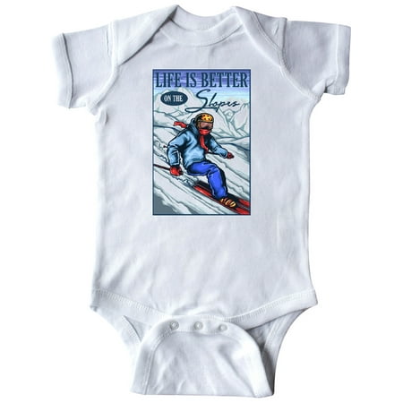 Inktastic Life is Better in The Slopes Gift Baby Boy or Baby Girl Bodysuit