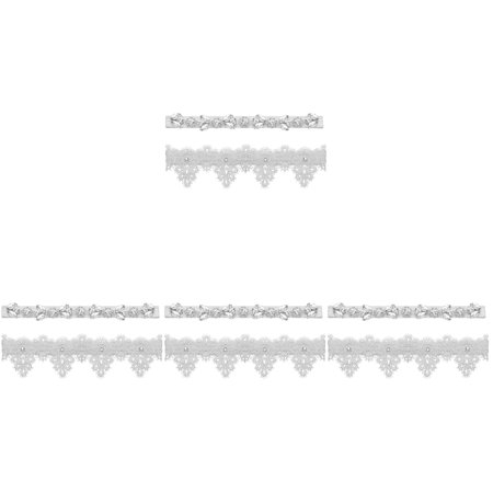 NUOLUX 8 Pcs Bridal Lace Garters Rhinestones Garters Wedding Garters Thigh Ring Leg Accessories