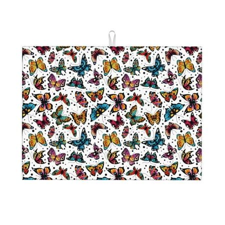Ocsxa Cute Butterfly Dish Drying Mat for Kitchen Counter Coffee Bar Coffee Station Accessories Absorbent Coffee Mat Kitchen Drying Mat Easy Clean 18x24 Inch
Ocsxa Cute Butterfly Dish Drying Mat for Kitchen Counter Coffee Bar Coffee Station Accessories Absorbent Coffee Mat Kitchen Drying Mat Easy Clean 18x24 Inch