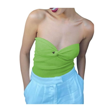 Afunbaby Women Twist Front Knit Tube Top Sleeveless Backless Crop Tops Bustier Corset Top Club Streetwear
Afunbaby Women Twist Front Knit Tube Top Sleeveless Backless Crop Tops Bustier Corset Top Club Streetwear