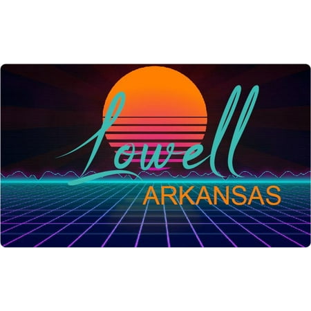 Lowell Arkansas 4 X 2.25-Inch Fridge Magnet Retro Neon Design