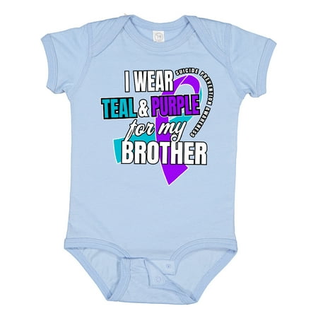 Inktastic Suicide Prevention I Wear Teal and Purple for My Brother Boys or Girls Baby Bodysuit
Inktastic Suicide Prevention I Wear Teal and Purple for My Brother Boys or Girls Baby Bodysuit