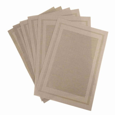 Placemats Heat-Resistant Placemats Stain Resistant Anti-Skid Washable PVC Table Mats Woven Placemats Set of 6 (Beige)
Placemats Heat-Resistant Placemats Stain Resistant Anti-Skid Washable PVC Table Mats Woven Placemats Set of 6 (Beige)