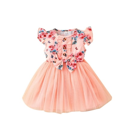uukiA Infant Baby Girl 12-24 Months+ 2-5Years Bow Ruffle Fit Petal Sleeve Fashion Dress
uukiA Infant Baby Girl 12-24 Months+ 2-5Years Bow Ruffle Fit Petal Sleeve Fashion Dress