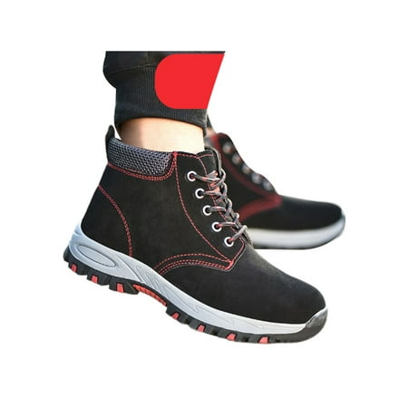 Tenmix Mens Slip Resistant Work Shoes Outdoor Anti-collision Steel Toe Safety Boot Construction Anti-smash Hiking High Top Black 8
Tenmix Mens Slip Resistant Work Shoes Outdoor Anti-collision Steel Toe Safety Boot Construction Anti-smash Hiking High Top Black 8