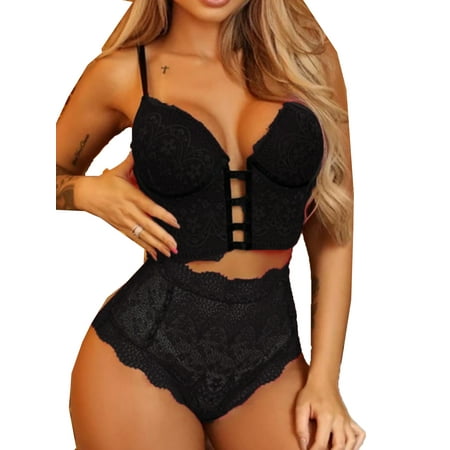 Diconna Women Lingerie Set Female Lace Bra and High-waisted Panty Set 2 Piece Outfits Set
Diconna Women Lingerie Set Female Lace Bra and High-waisted Panty Set 2 Piece Outfits Set
