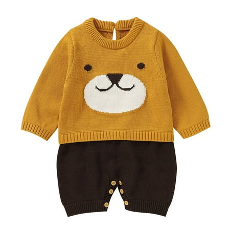 ZHUASHUM Boy Girl Cartoon Bear Knitted Sweater Baby Jumpsuit Romper Cotton 1 Piece Outfits Clothes
ZHUASHUM Boy Girl Cartoon Bear Knitted Sweater Baby Jumpsuit Romper Cotton 1 Piece Outfits Clothes