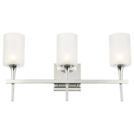 Woodbridge Lighting Chelsea 3Lt Glass LED Bath Light in Chrome/Sand Blasted