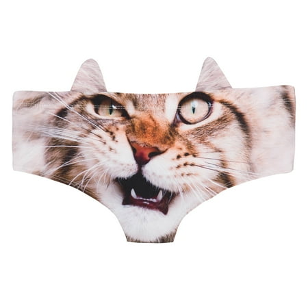 Beppter Women s Animal Print Breathable Underwear Low-Rise Briefs