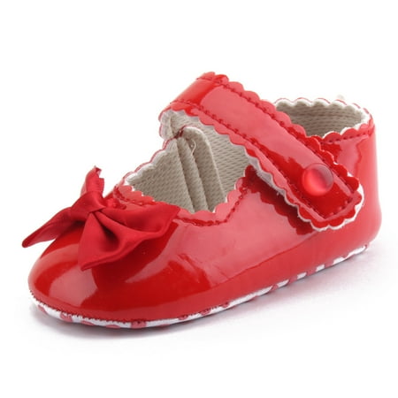 YOHOME Baby Girl Bowknot Leater Shoes Sneaker Anti-slip Soft Sole