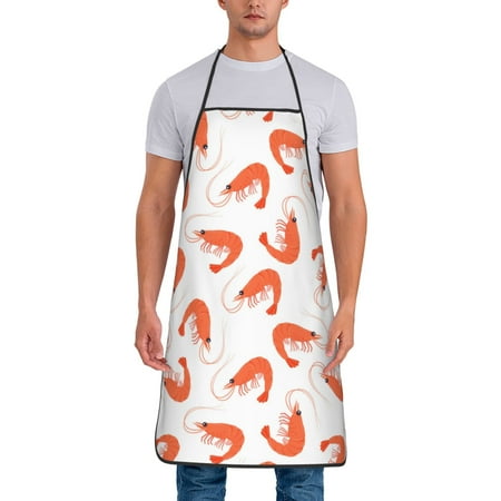 Chef Aprons for Men and Women - Simple Shrimp Print White Oil-Resistant Bib Aprons for Cooking Waterproof BBQ Grilling Kitchen Aprons Gifts for Women and Men
Chef Aprons for Men and Women - Simple Shrimp Print White Oil-Resistant Bib Aprons for Cooking Waterproof BBQ Grilling Kitchen Aprons Gifts for Women and Men