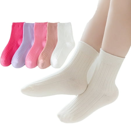 WOLLED Cotton Mid-Calf Socks for Kids Toddler Warm Soft Socks Boys Girls Solid Color Socks 5 Pairs for 1-12Y
WOLLED Cotton Mid-Calf Socks for Kids Toddler Warm Soft Socks Boys Girls Solid Color Socks 5 Pairs for 1-12Y