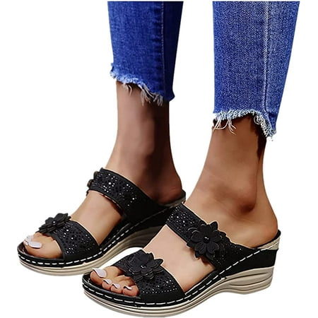 Sandals Women Comfortable Flower Orthopedic Flip Flops Arch Support Wedge Slippers Casual Roman Slip On Sandal
Sandals Women Comfortable Flower Orthopedic Flip Flops Arch Support Wedge Slippers Casual Roman Slip On Sandal