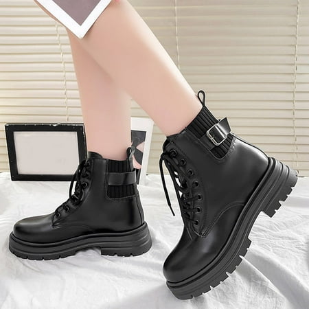 Ankle Boots Fashion Autumn And Winter Women Ankle Boots Thick Sole Non Slip Lace Up Round Toe Solid Color Comfortable
Ankle Boots Fashion Autumn And Winter Women Ankle Boots Thick Sole Non Slip Lace Up Round Toe Solid Color Comfortable