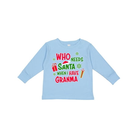 Inktastic Who Needs Santa when I Have Granma Gift Toddler Boy or Toddler Girl Long Sleeve T-Shirt
Inktastic Who Needs Santa when I Have Granma Gift Toddler Boy or Toddler Girl Long Sleeve T-Shirt