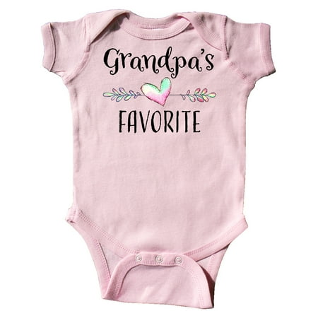 Inktastic Grandpas Favorite- Heart Grandchild Gift Baby Boy or Baby Girl Bodysuit