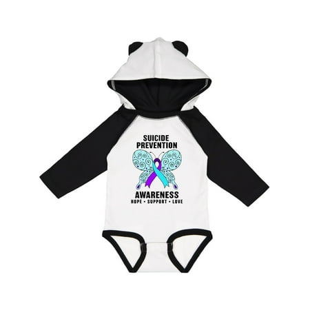 Inktastic Suicide Prevention Awareness Hope Support and Love Gift Baby Boy or Baby Girl Long Sleeve Bodysuit