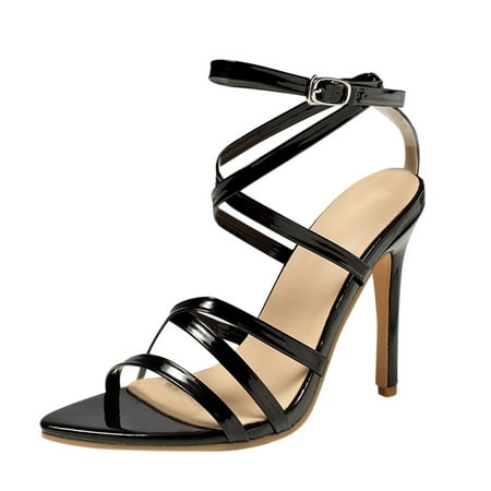 Fashion Women s Spring And Summer Buckle Strap High Heel Sandals Pu high heels for Women Black
Fashion Women s Spring And Summer Buckle Strap High Heel Sandals Pu high heels for Women Black
