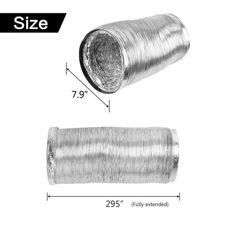 Mqlnutr 4 6 8 Flexible Aluminum Air Ducting Dry Ventilation Hose Non-Insulated for HVAC
Mqlnutr 4 6 8 Flexible Aluminum Air Ducting Dry Ventilation Hose Non-Insulated for HVAC