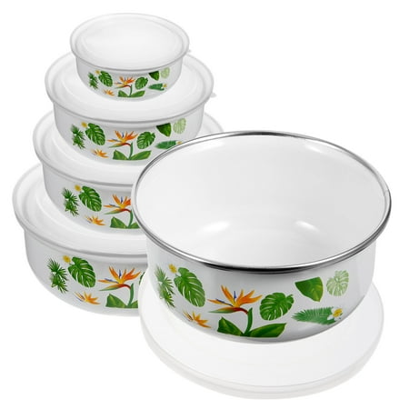 5Pcs Enamelware Salad Bowls Instant Noodle Bowls Stackable Fresh Keeping Bowls Serving Bowls
5Pcs Enamelware Salad Bowls Instant Noodle Bowls Stackable Fresh Keeping Bowls Serving Bowls