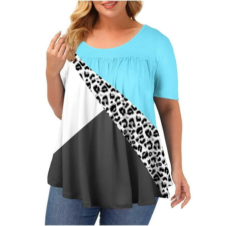 kakina CMSX Womens Tops Cotton Plus Size Fashion Comfortable Casual Crewneck Short Sleeve Print Top Blouse Prints Tops Loose T-Shirts Blue XXL
kakina CMSX Womens Tops Cotton Plus Size Fashion Comfortable Casual Crewneck Short Sleeve Print Top Blouse Prints Tops Loose T-Shirts Blue XXL