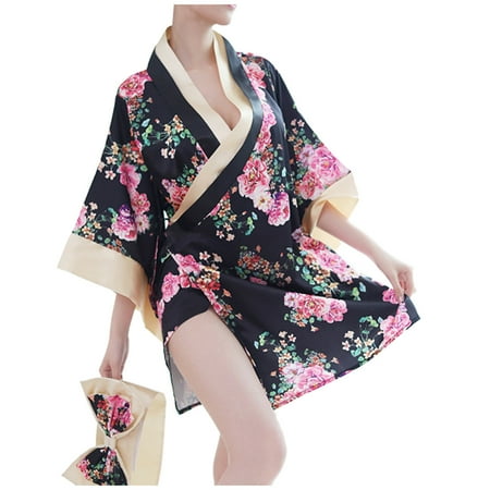 Pajamas for Women Women Lady Floral Print Kimono Cosplay Suit A Robe Bathrobe Two-Set
Pajamas for Women Women Lady Floral Print Kimono Cosplay Suit A Robe Bathrobe Two-Set