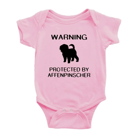 Warning: Protected by A Affenpinscher Dog Funny Baby Bodysuits (Pink 3-6 Months)
Warning: Protected by A Affenpinscher Dog Funny Baby Bodysuits (Pink 3-6 Months)